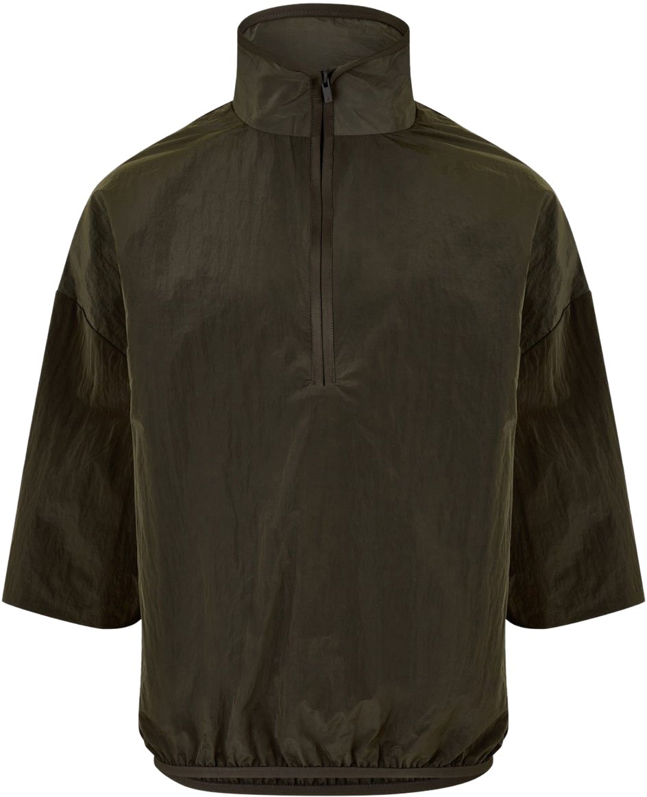 Fear of God Essentials Half Zip Mockneck Shirt Groen