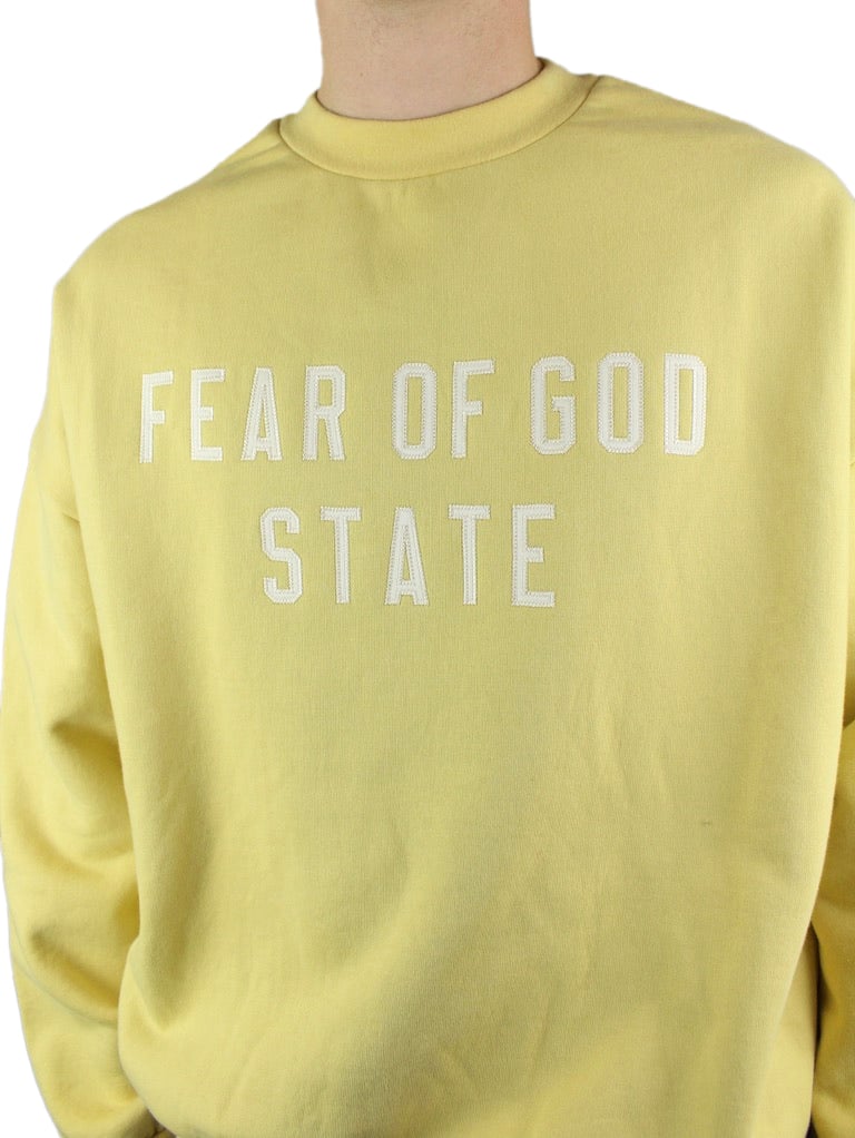 Fear of God Fear of God Essentials Heavy Fleece Crewneck 'Amber' Divers