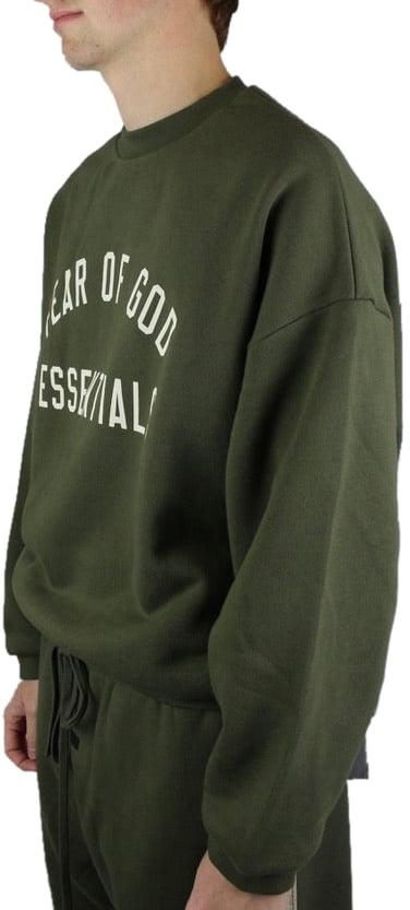 Fear of God Fear of God Essentials Fleece Crewneck 'Militair' Divers
