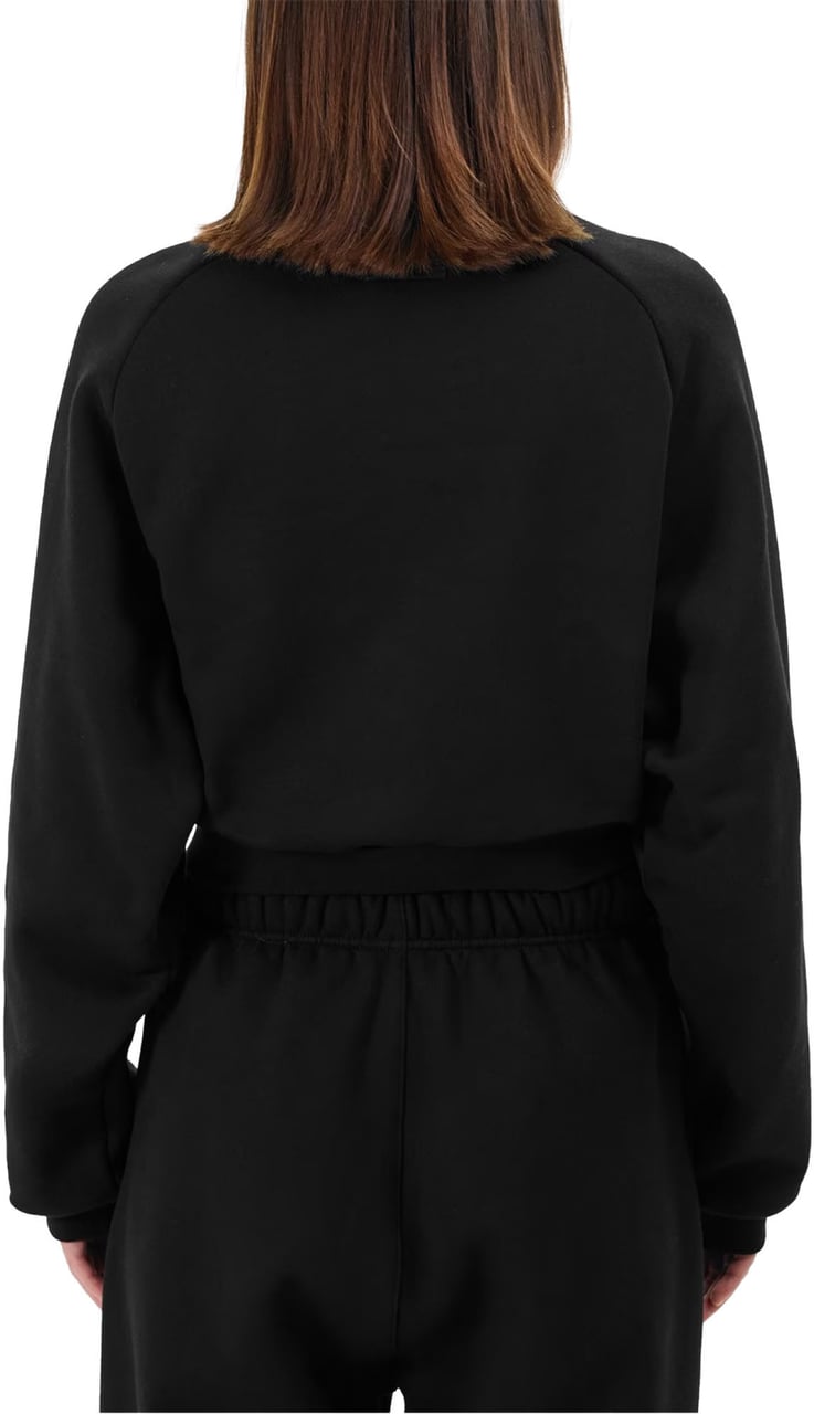 Fear of God Essentials Logo Fleece Cropped Sweatshirt Zwart