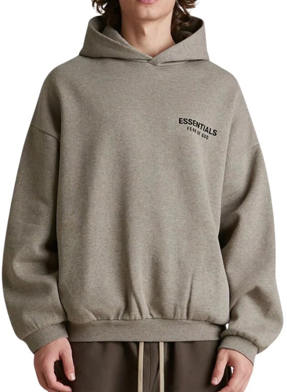 Fear of God Fear of God Essentials Hoodie Fleece Heather Gray Taupe