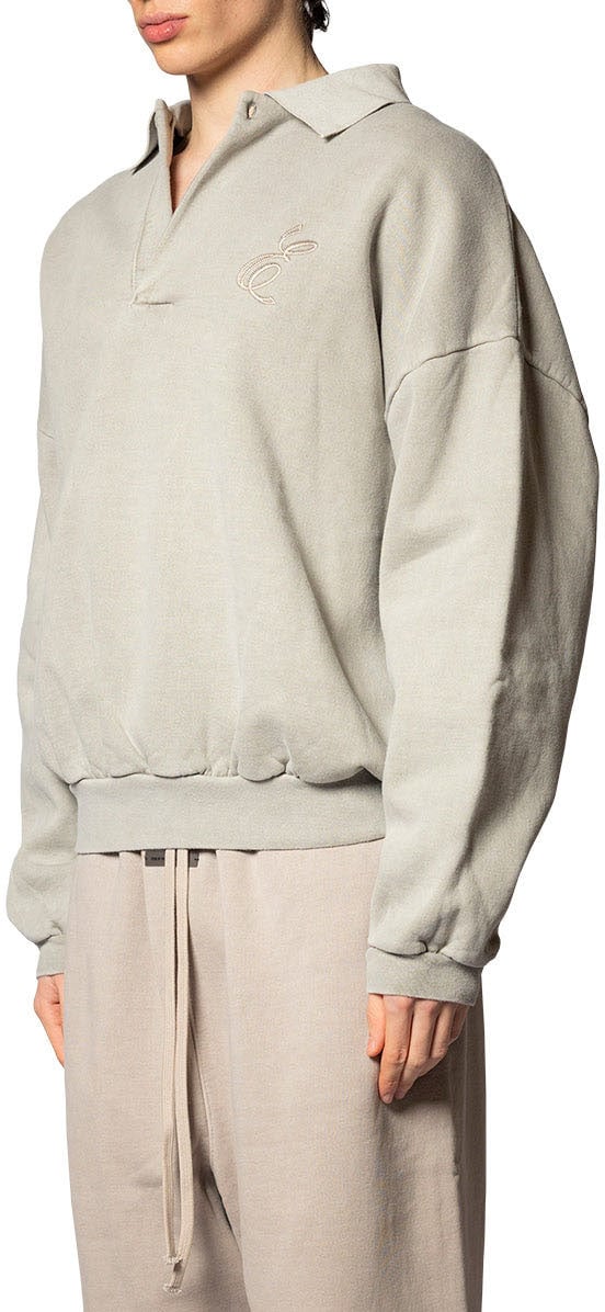 Fear of God CLASSIC POLO SWEATSHIRT SMOKE GREY Grijs