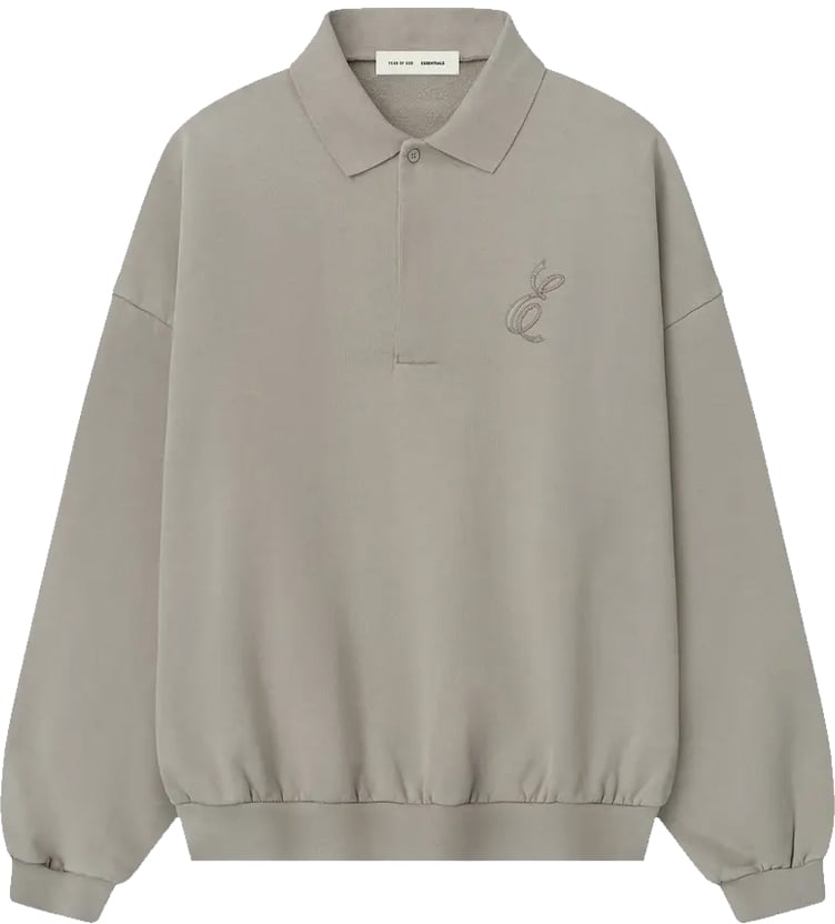 Fear of God Fear of God Essentials Classic Polo Sweatshirt 'Smoke Grey' Grijs