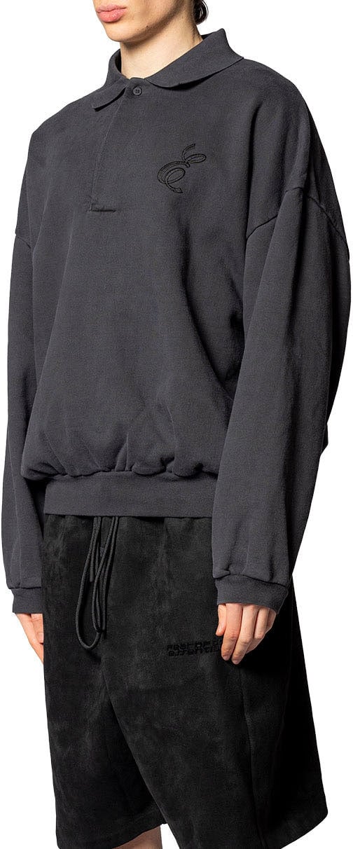 Fear of God CLASSIC POLO SWEATSHIRT VINTAGE BLACK Divers