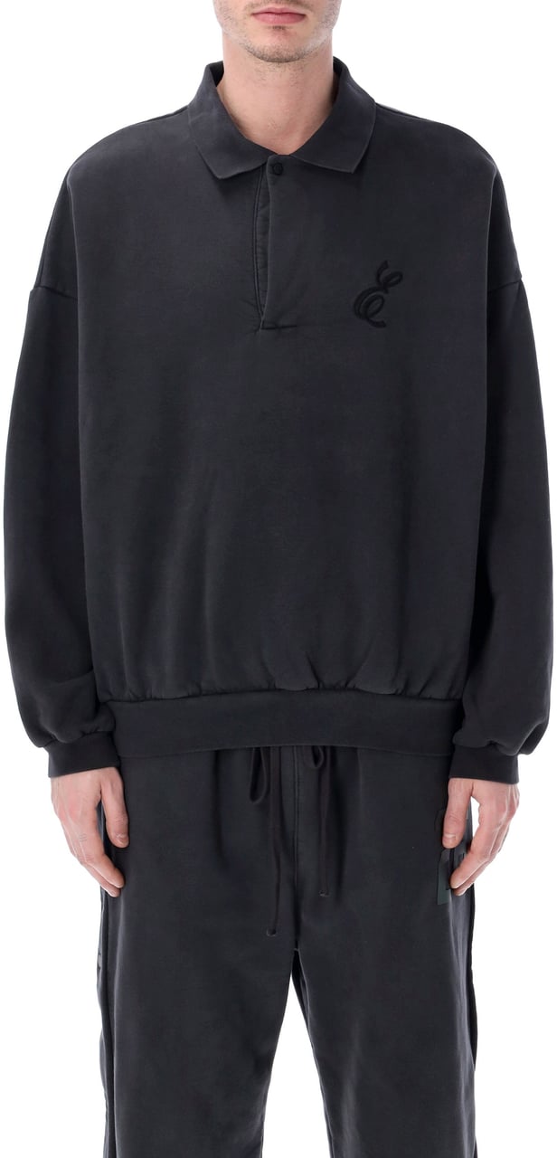 Fear of God Classic Polo Sweatshirt Vintage Black Zwart