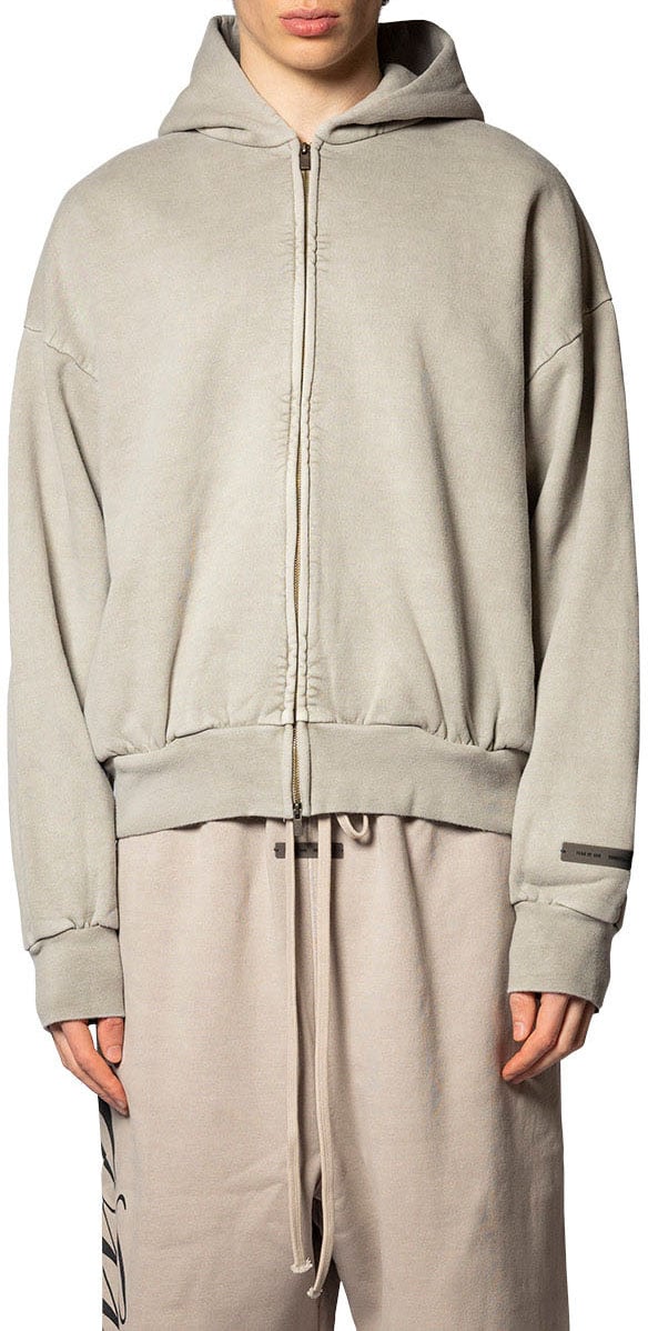Fear of God CLASSIC FULL ZIP HOODIE SMOKE GREY Grijs