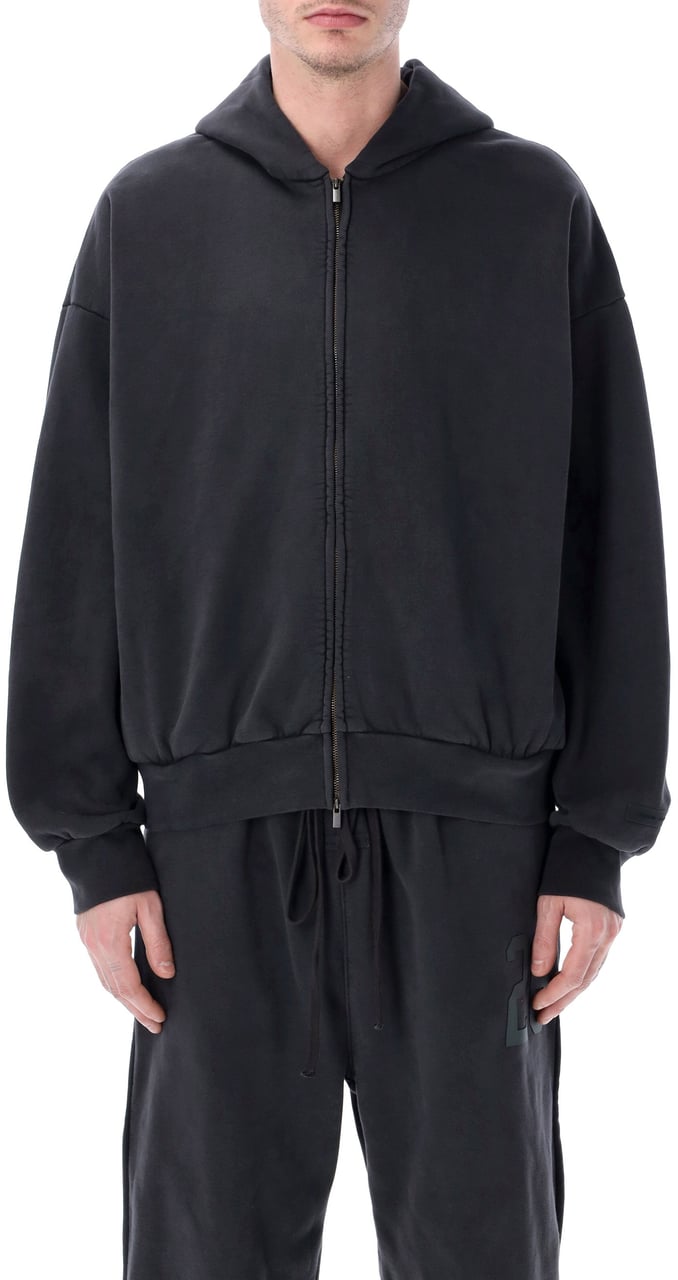 Fear of God Classic Full Zip Hoodie Vintage Black Zwart