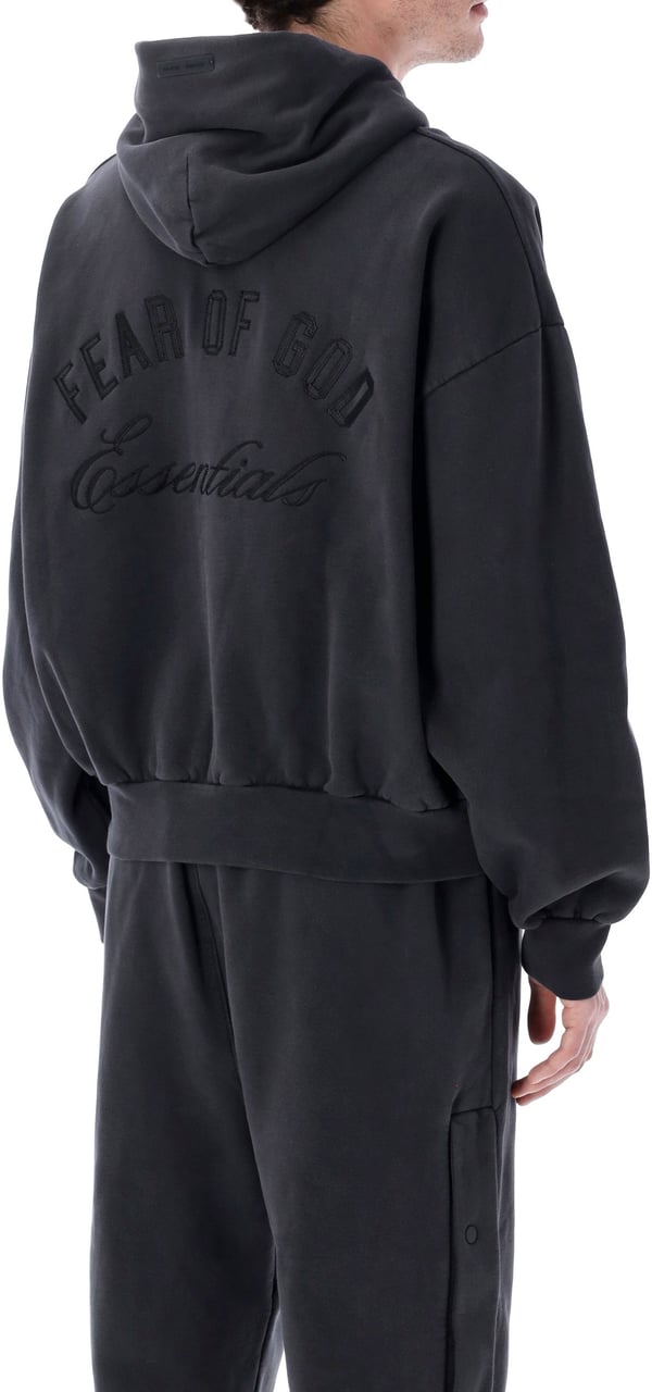 Fear of God Classic Full Zip Hoodie Vintage Black Zwart