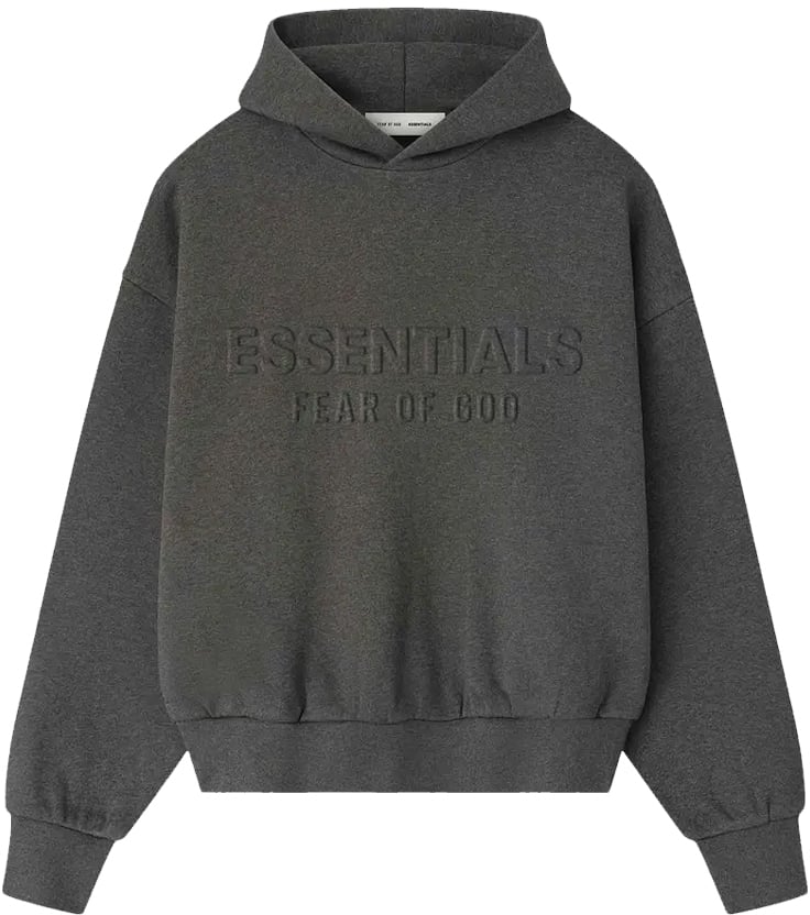 Fear of God Fear of God Essentials Embossed Classic Hoodie 'Charcoal Heather' Divers