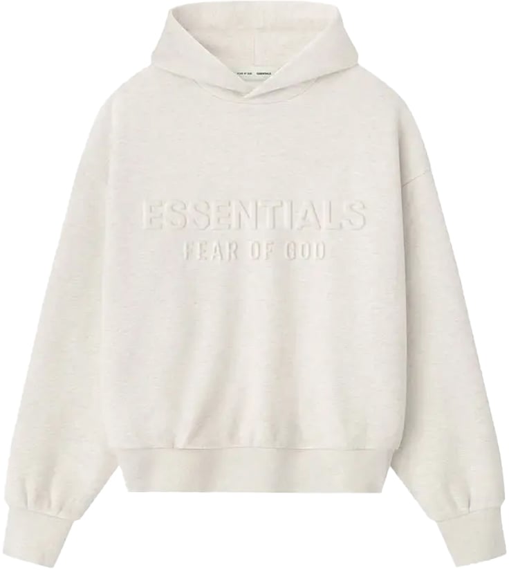 Fear of God Fear of God Essentials Embossed Classic Hoodie 'Oatmeal Heather' Divers