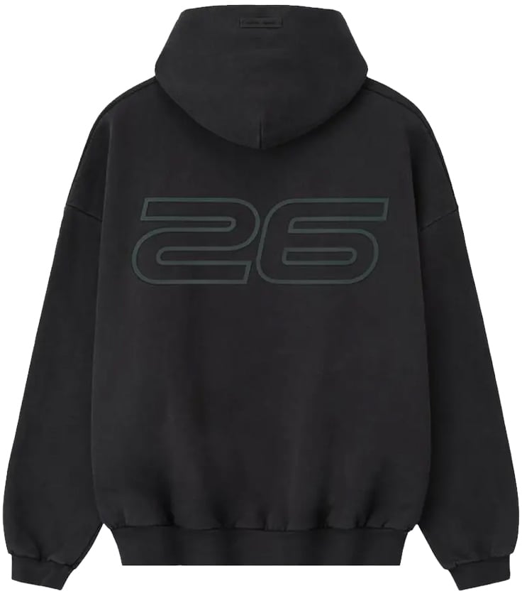 Fear of God Fear of God Essentials Heavy Fleece 90s Hoodie 'Vintage Black' Zwart