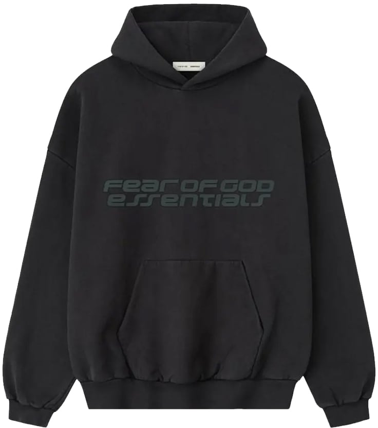 Fear of God Fear of God Essentials Heavy Fleece 90s Hoodie 'Vintage Black' Zwart