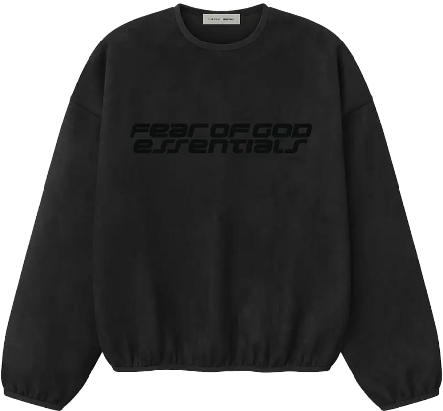 Fear of God Fear of God Essentials Modern Crewneck Sweatshirt 'Vintage Black' Zwart