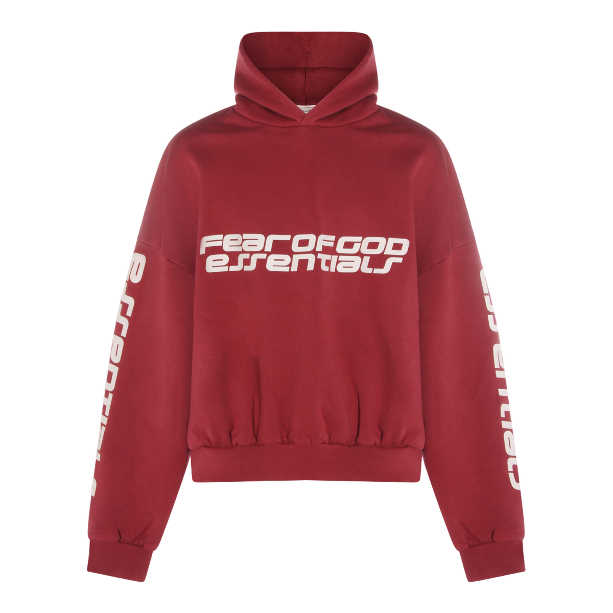 Fear of God Comfort-Fit Classic Knit Hoodies with Round Neckline Maroon