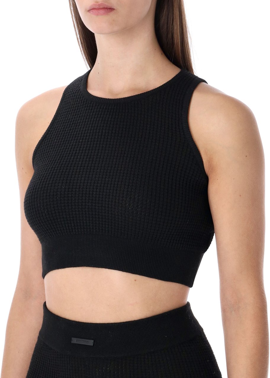 Fear of God Waffle Sport Tank Vintage Black Zwart