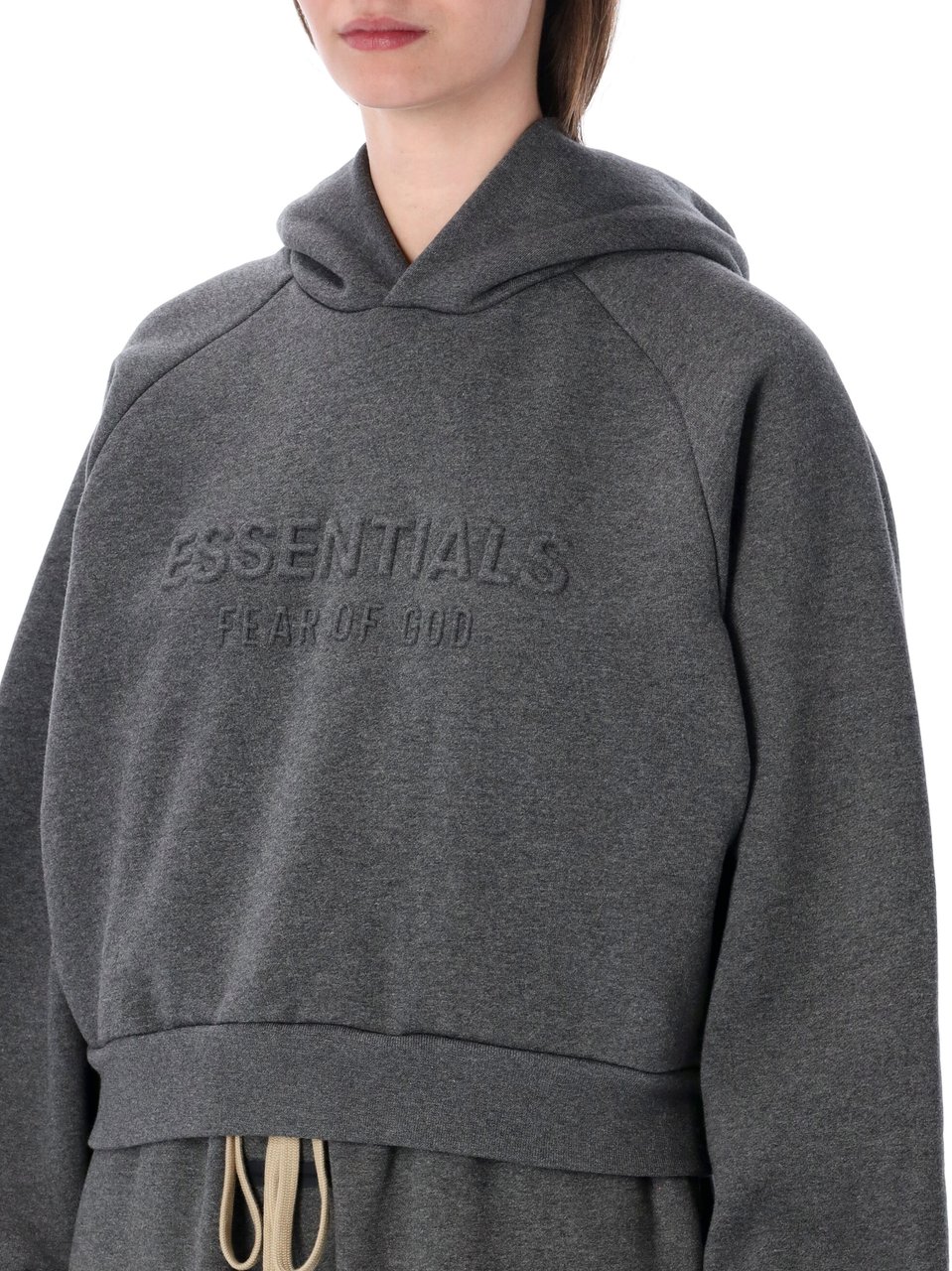 Fear of God Essentials Fear of God grey 90’s raglan hoodie Grijs