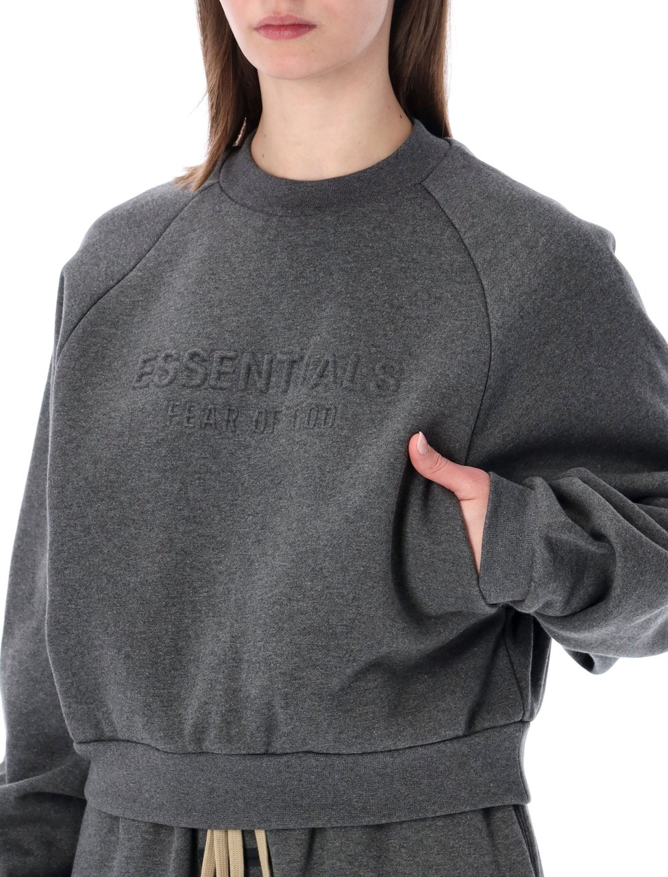 Fear of God Essentials Fear of God grey 90’s raglan crewneck Grijs