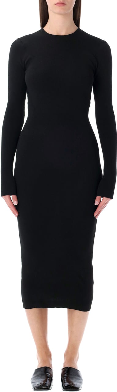 Fear of God Long Sleeve Rib Dress Vintage Black Zwart