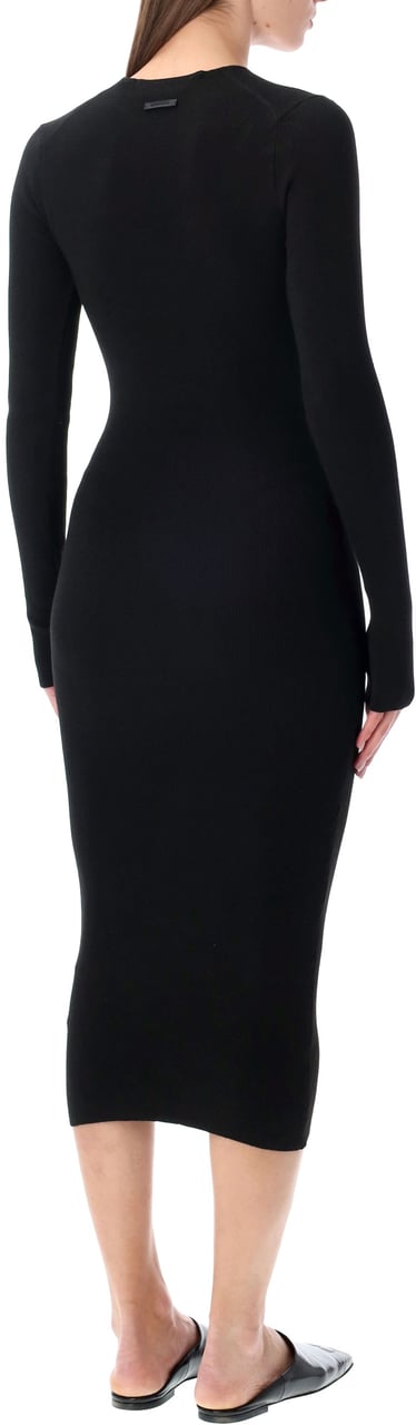 Fear of God Long Sleeve Rib Dress Vintage Black Zwart