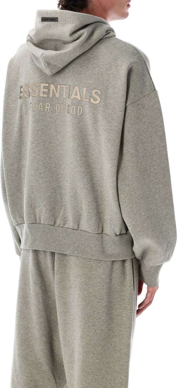 Fear of God Classic Fit Fleece Hoodie Concrete Heather Grijs