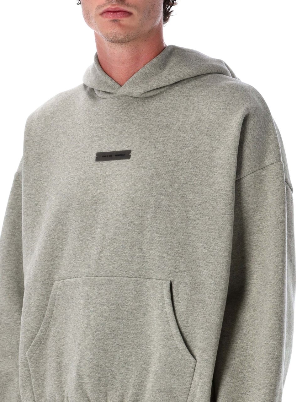 Fear of God Classic Fit Fleece Hoodie Concrete Heather Grijs