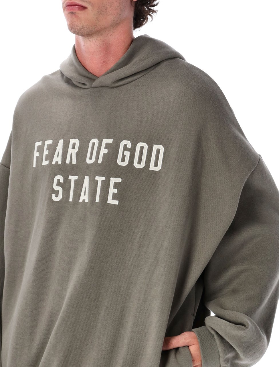 Fear of God 90’S Fit Fleece Hoodie Moss Groen