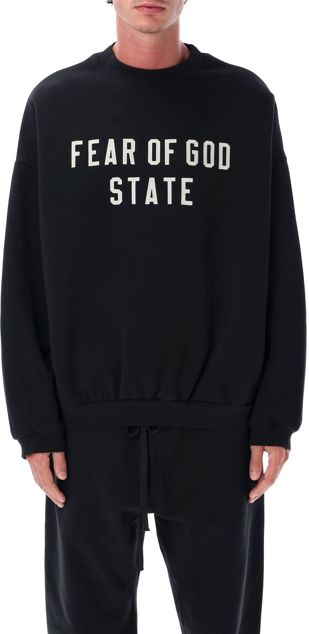 Fear of God 90’S Fit Fleece Crewneck Jet Black Zwart