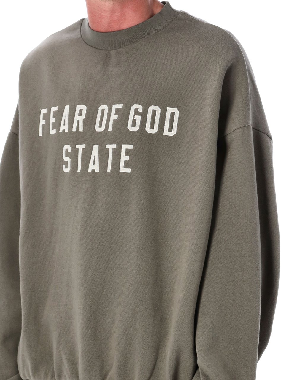 Fear of God 90’S Fit Fleece Crewneck Moss Groen