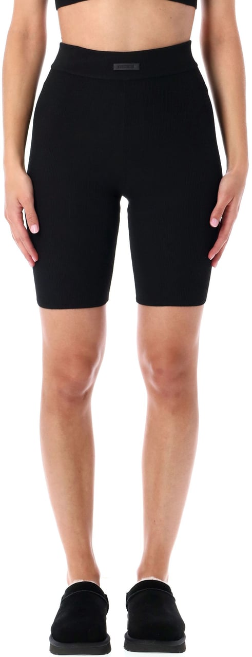 Fear of God Sof Rib Biker Short Jet Black Zwart