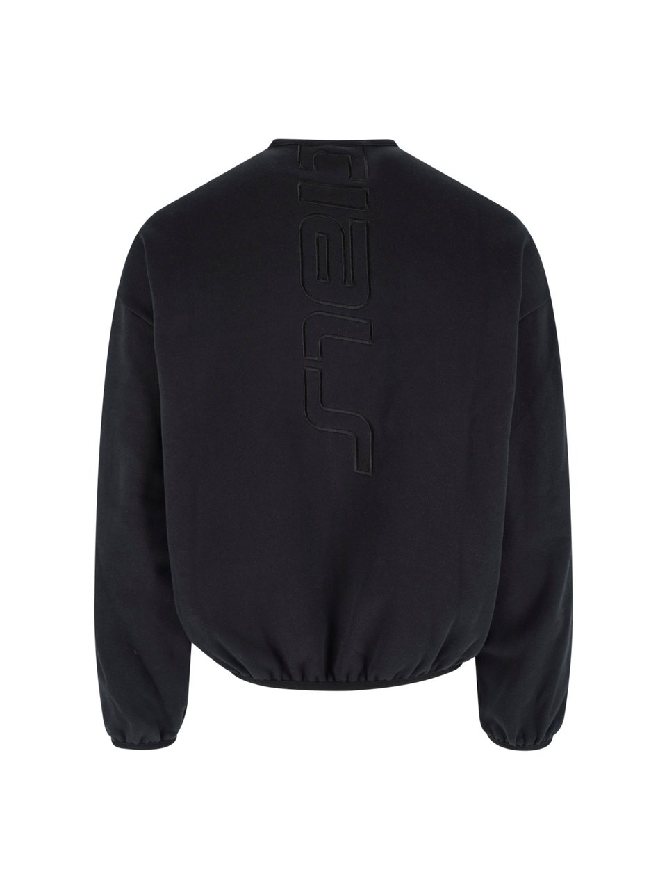 Fear of God Black Relaxed Fit Tonal Logo Sweater Zwart