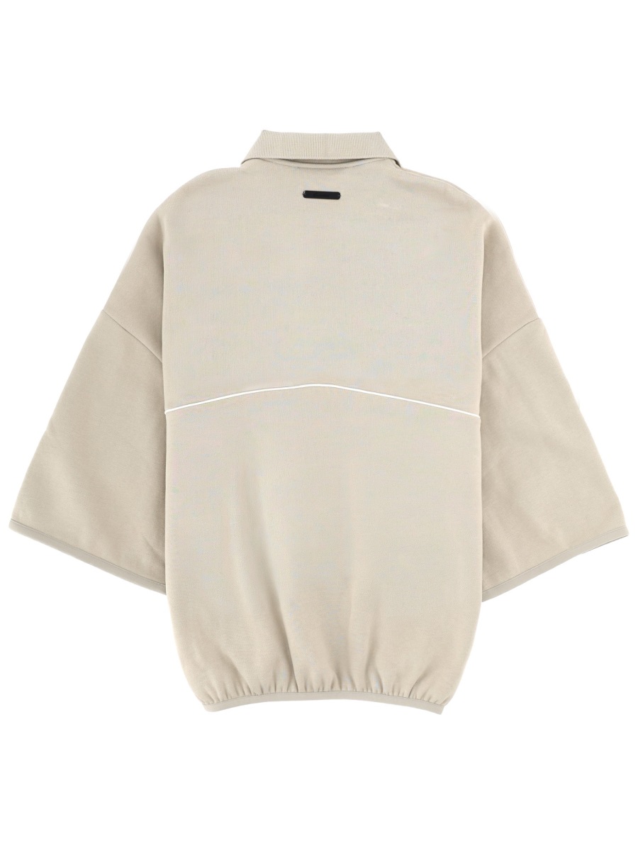 Fear of God Essentials Active Trace Cropped Polo Shirt Grijs