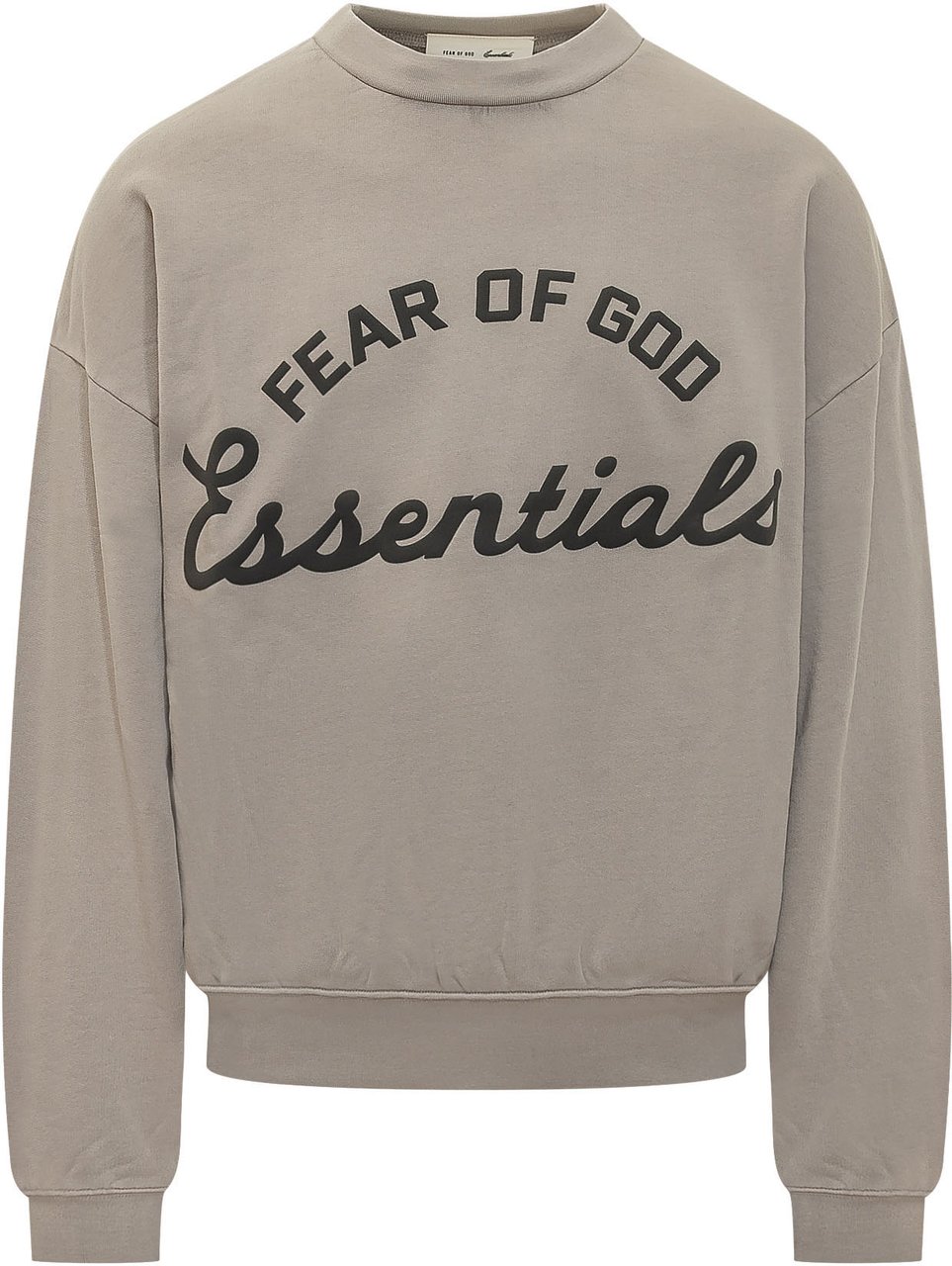 Fear of God Felpa Girocollo con Stampa Frontale Taupe