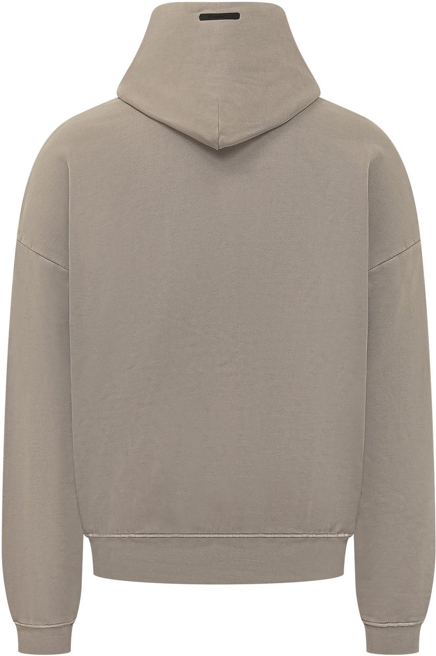 Fear of God Felpa con Cappuccio e Stampa Frontale Taupe