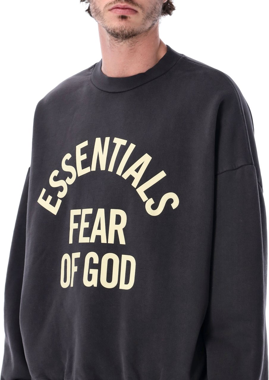 Fear of God Campus 90'S Crewneck Sweatshirt Faded Black Donkergrijs