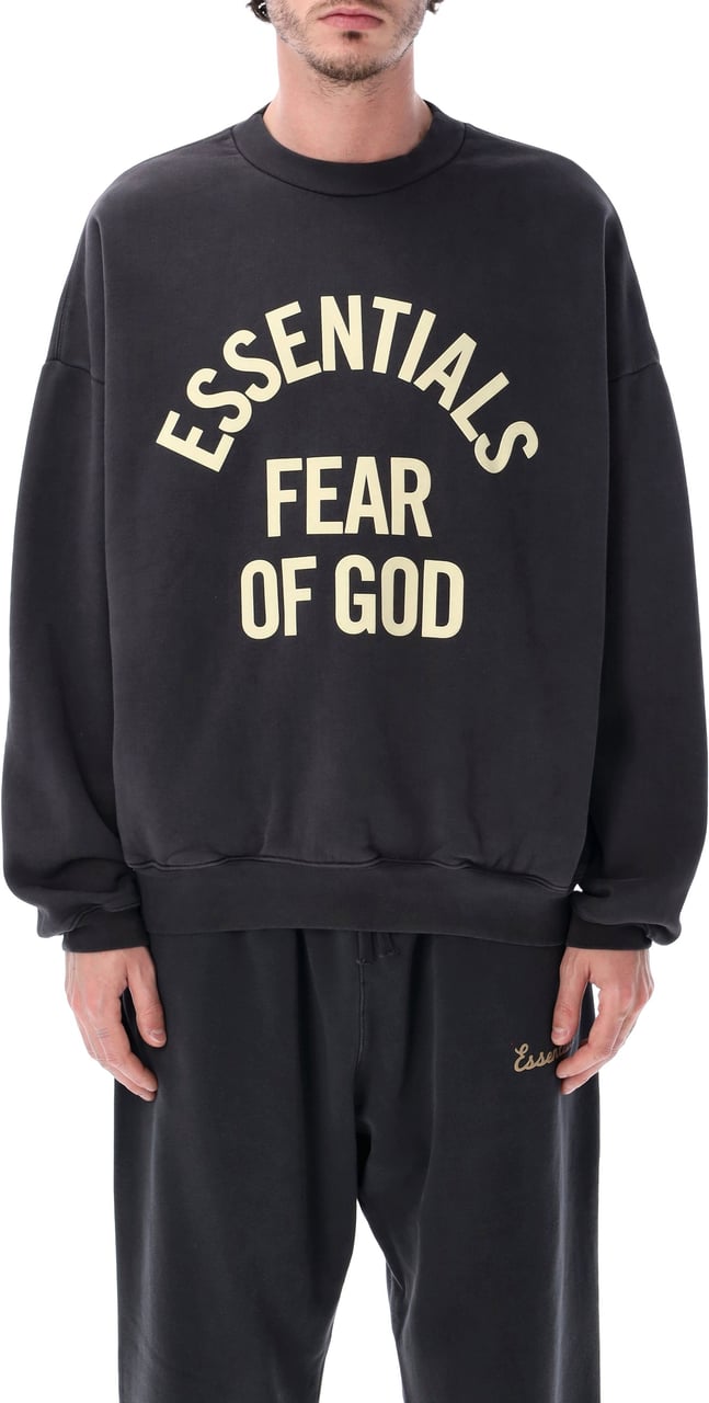 Fear of God Campus 90'S Crewneck Sweatshirt Faded Black Donkergrijs