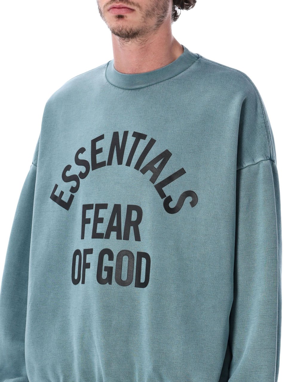 Fear of God Campus 90'S Crewneck Sweatshirt Faded Coastal Navy