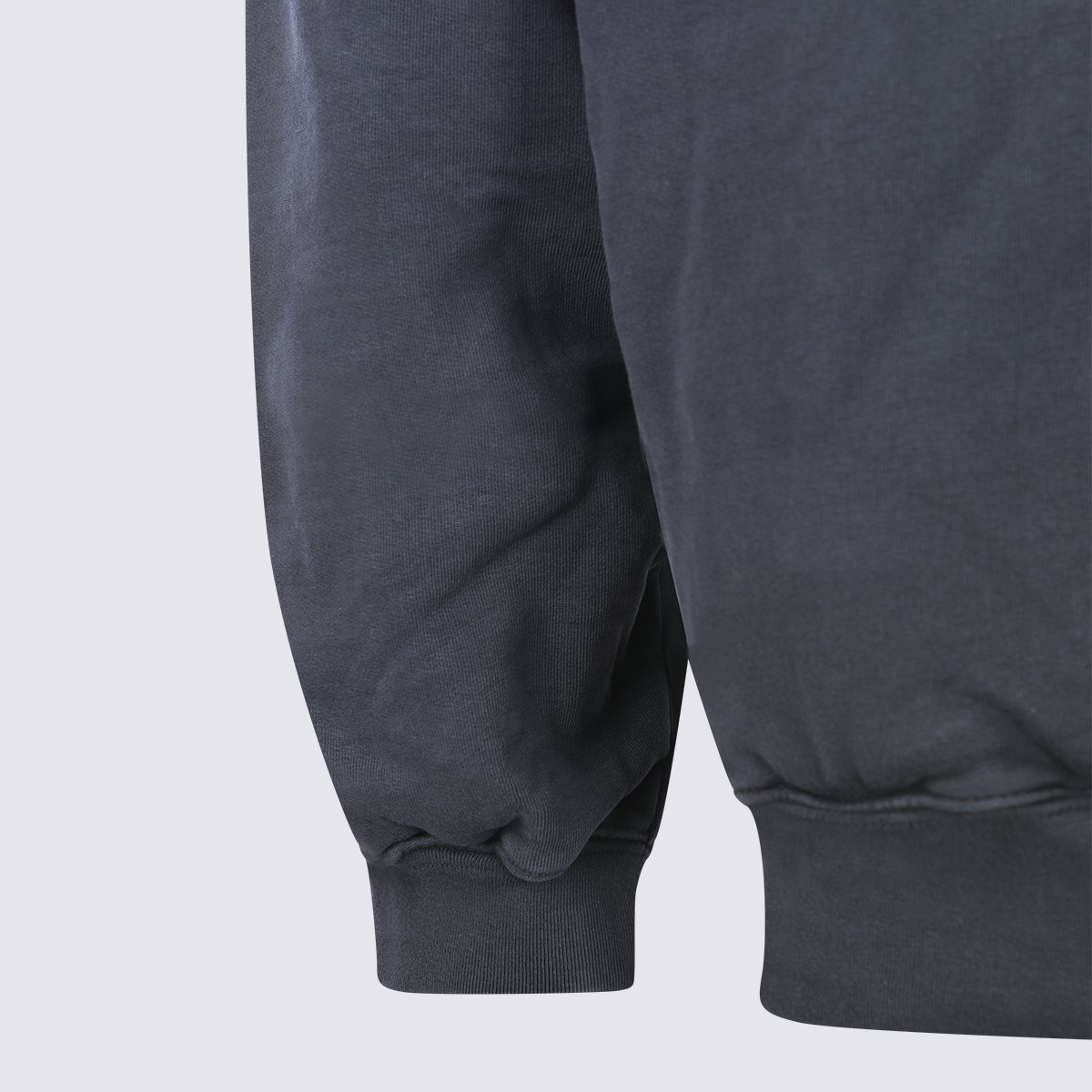 Fear of God Charcoal Arched Logo Cotton Hooded Sweatshirt Zwart