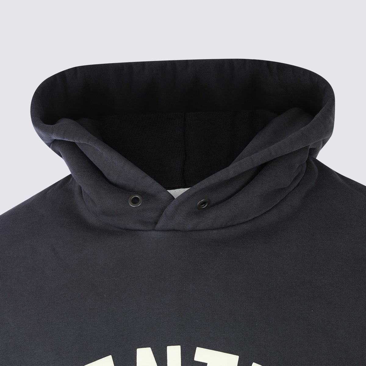 Fear of God Charcoal Arched Logo Cotton Hooded Sweatshirt Zwart