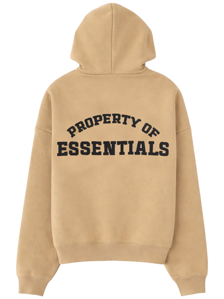 Fear of God Essentials Cropped Half Zip Hoodie Neutraal