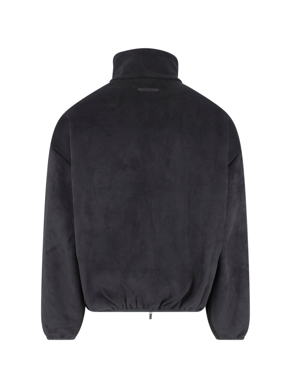 Fear of God Black High-Collar Minimalist Zip-Up Jacket Zwart