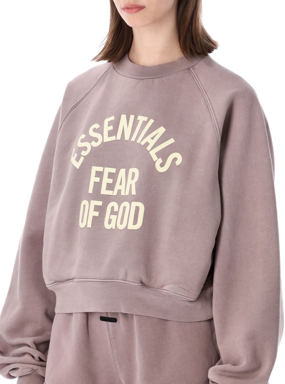 Fear of God Campus '90 Cropped Crewneck Faded Mauve Paars
