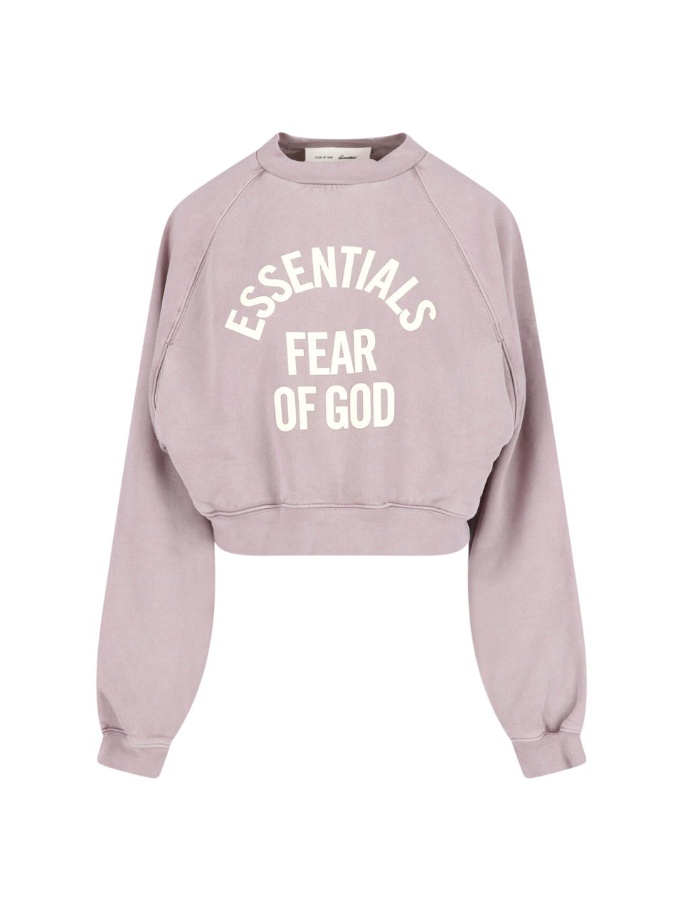 Fear of God Purple Cropped Relaxed Arched Logo Sweatshirt Paars