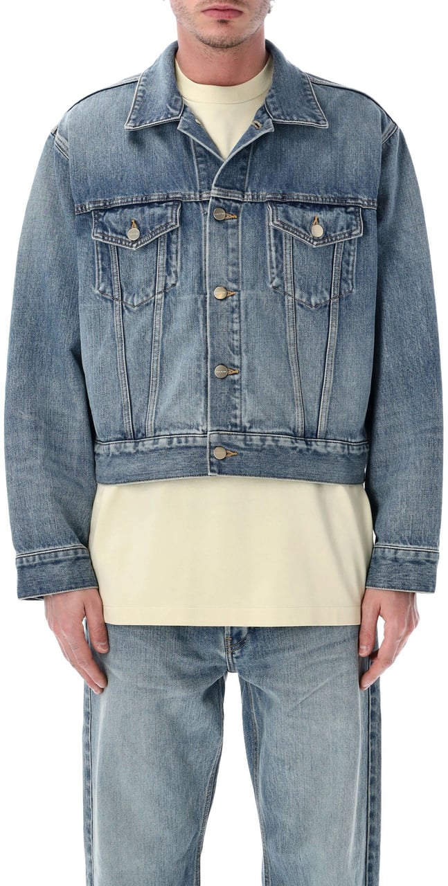 Fear of God Classic Trucker Jacket Medium Indigo Blauw