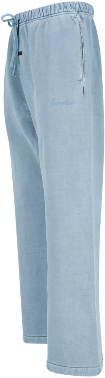 Fear of God Beige Relaxed Wide-Leg Tonal Embroidered Trousers Blauw