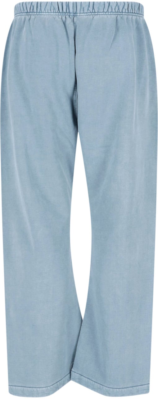 Fear of God Beige Relaxed Wide-Leg Tonal Embroidered Trousers Blauw