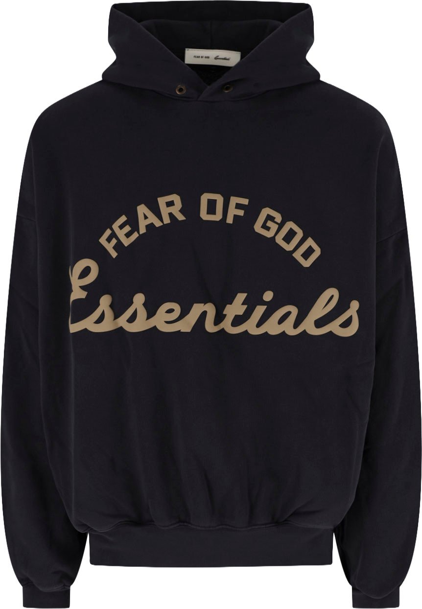Fear of God Black Relaxed Arched Logo Graphic Hoodie Zwart