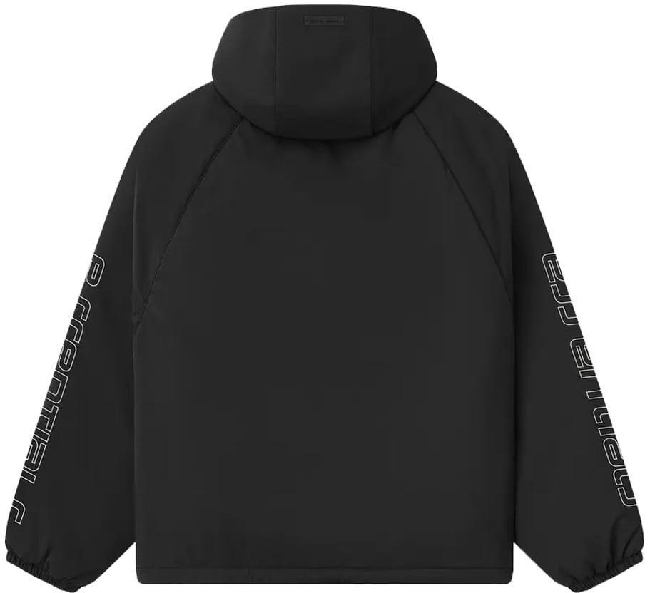 Fear of God Fear of God Essentials Nylon Half Zip Anorak 'Vintage Black' Zwart