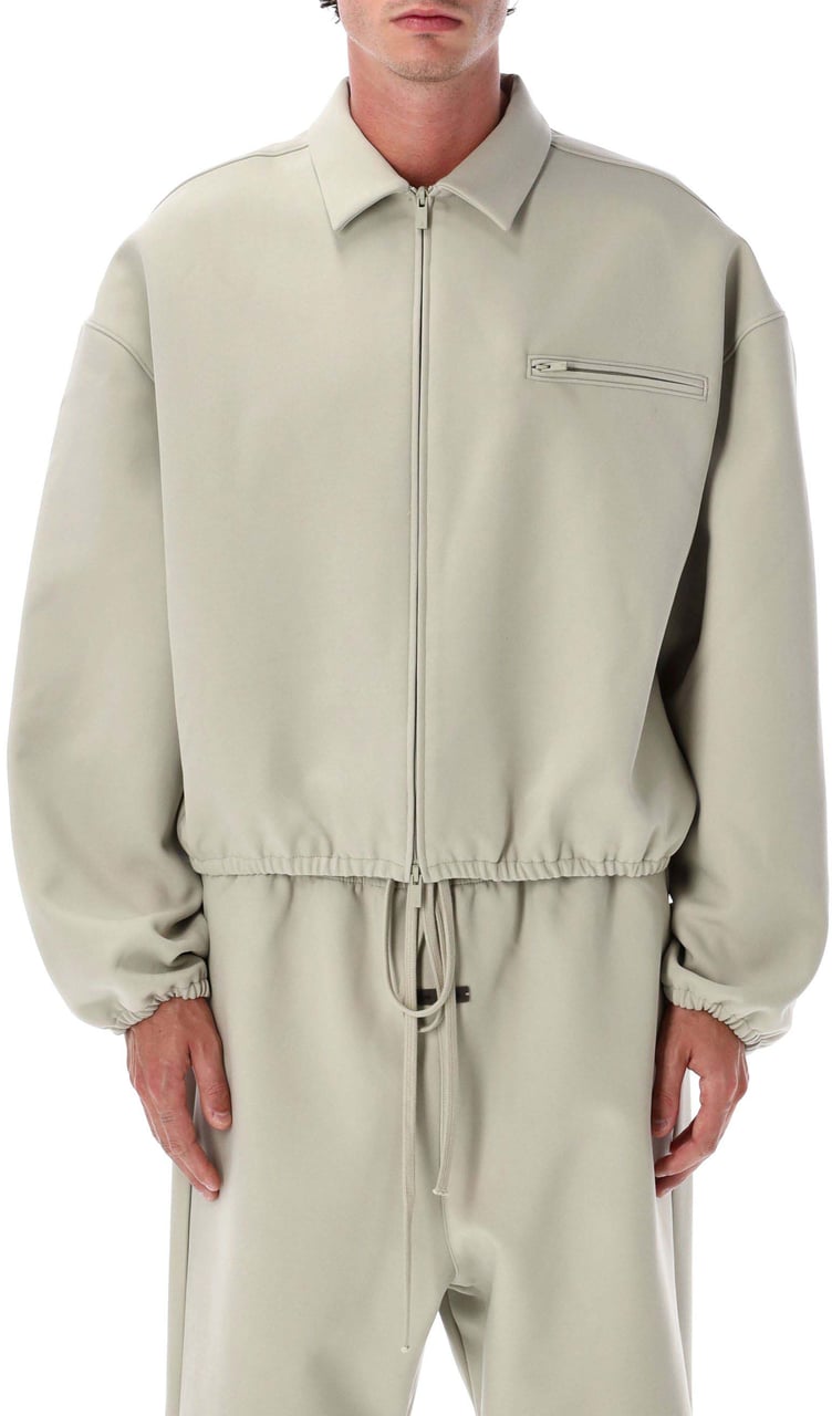 Fear of God Bonded Canvas Zip-Up Jacket Abbey Stone Neutraal