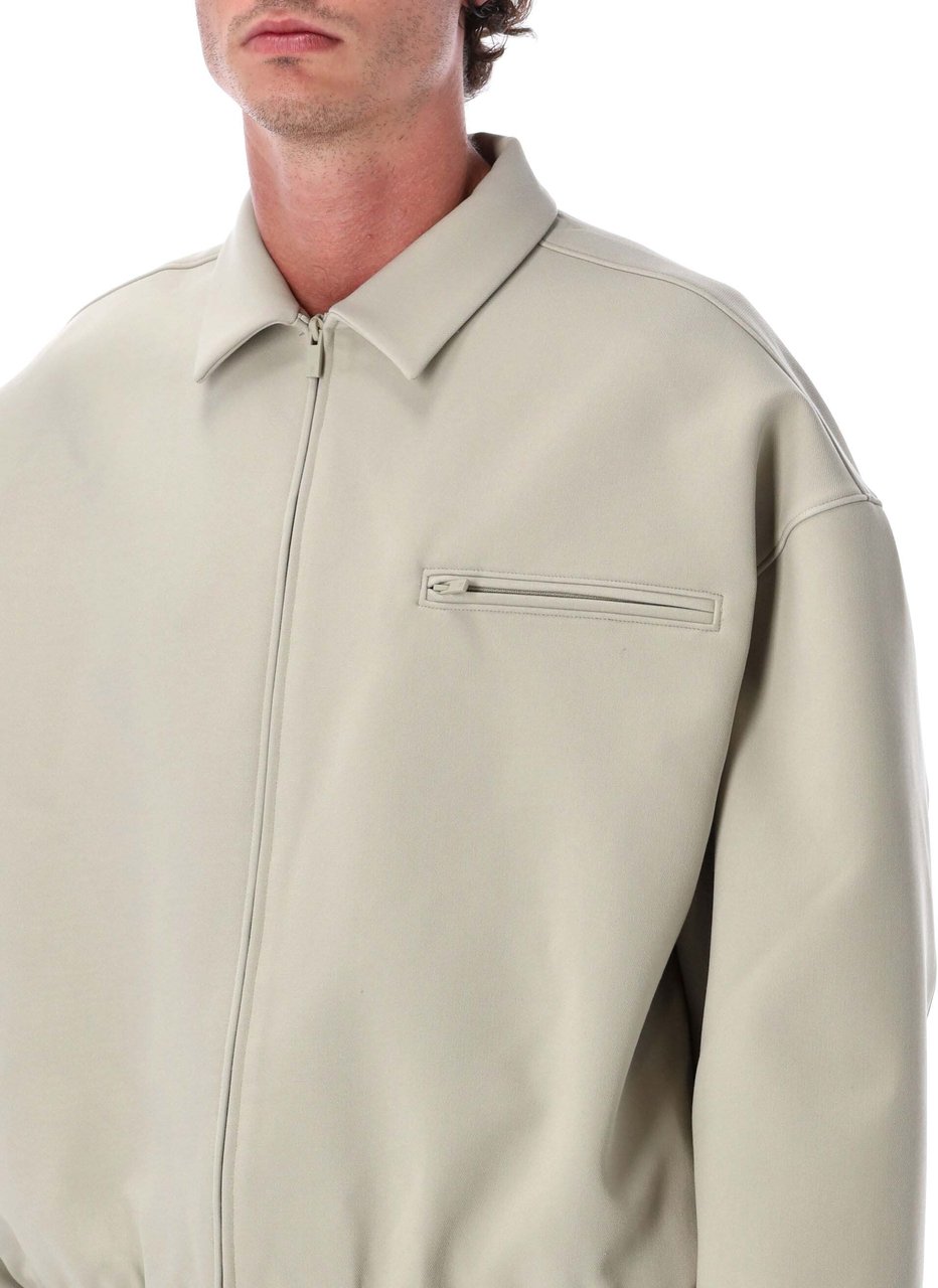 Fear of God Bonded Canvas Zip-Up Jacket Abbey Stone Neutraal
