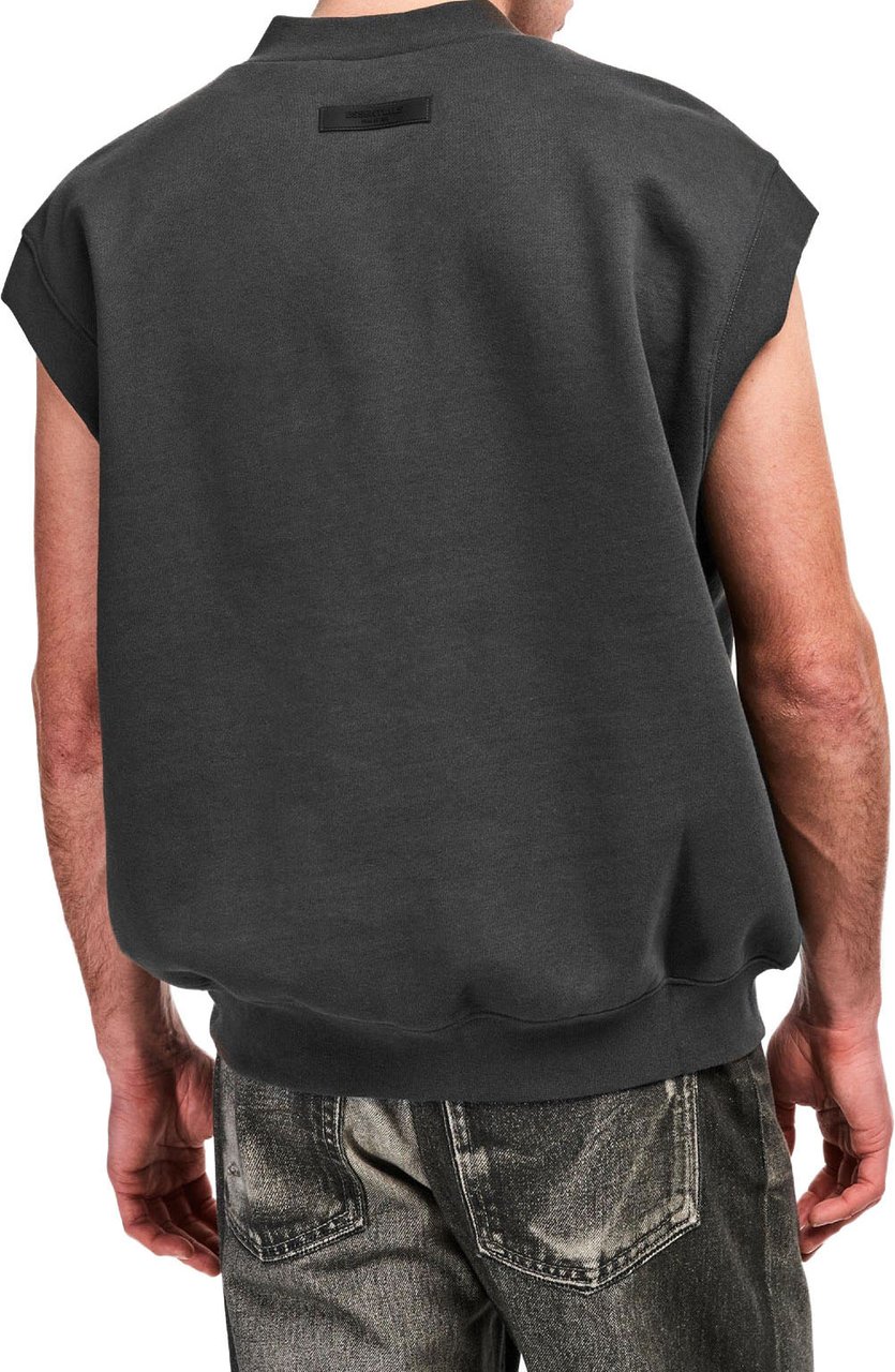 Fear of God Essentials V Neck Sweatshirt Vest Zwart